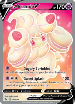 Alcremie V card from Shining Fates