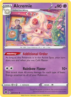 Alcremie card from Brilliant Stars